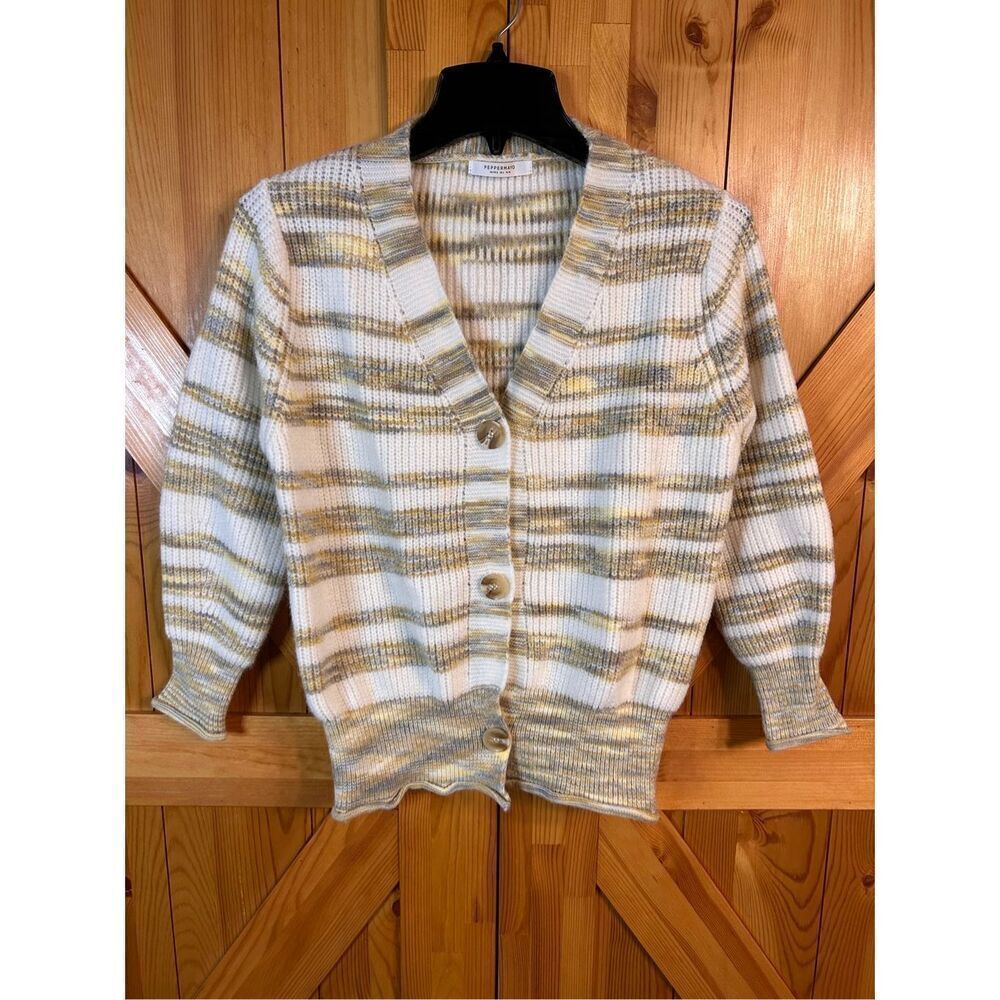 Peppermayo cardigan, long sleeve striped size 4 (4824)￼